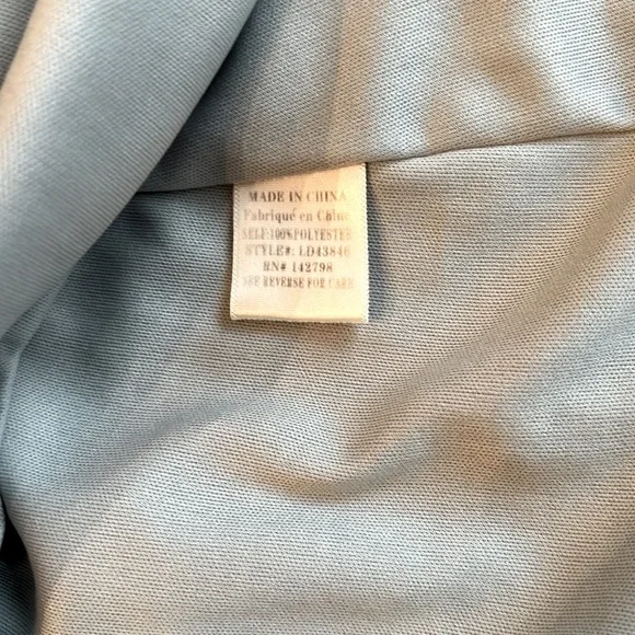 Love Riche Blue Gray Smocked Dress. Sheer Chiffon Long Sleeve Women’s Sz-L. EUC - Picture 8 of 9